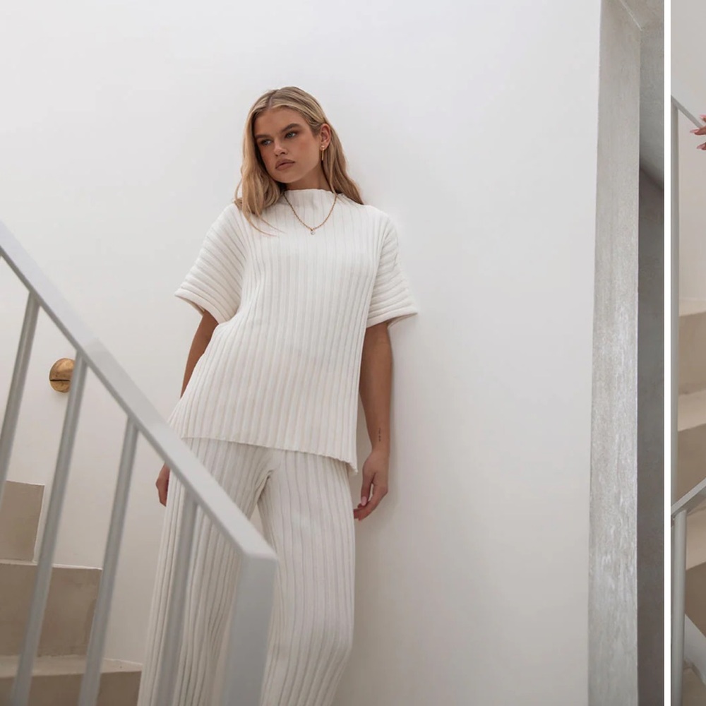 SABO Skirt Celine Top and Pants - White